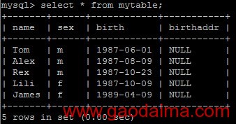 mysql筹建以及基本命令