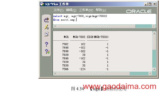 用SQL进行函数查询