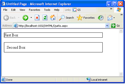 网页制作知识：XHTML 和 DOCTYPE 切换