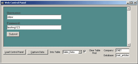 通过Access从Web获取MySQL数据