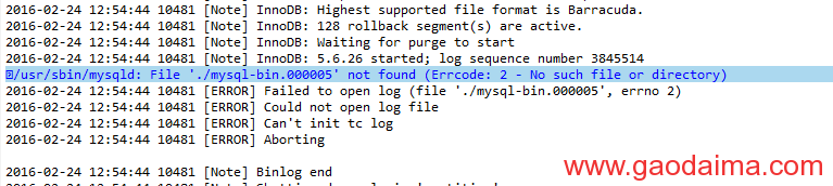mysql-bin唤起mysql不能启动