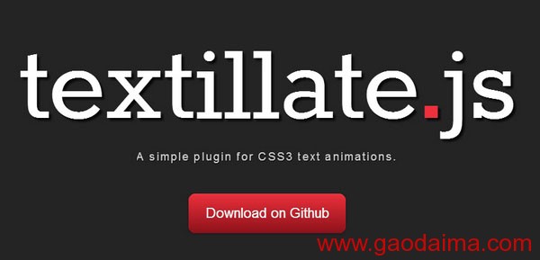 实现动感的CSS3&nbsp;文本动画插件Textillate.js