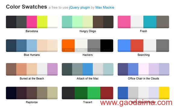 jQuery.swatches&nbsp;–&nbsp;把&nbsp;Div&nbsp;变成可爱的调色板